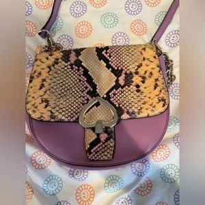 Kate Spade - purple/orange/pink “snake skin design” crossbody